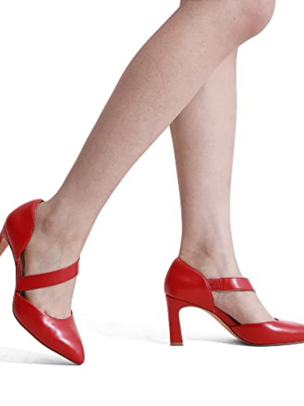 π Womens Pointed Toe High Heel Pumps 3-Inchdress Shoesclosed - Red - Picture 3 of 6